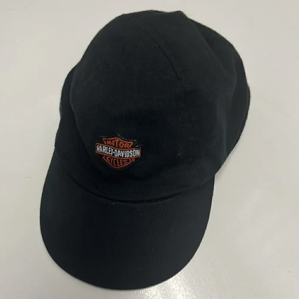 Harley Davidson Motorcycle Biker Head Baseball Cap Black- Infant/Toddler